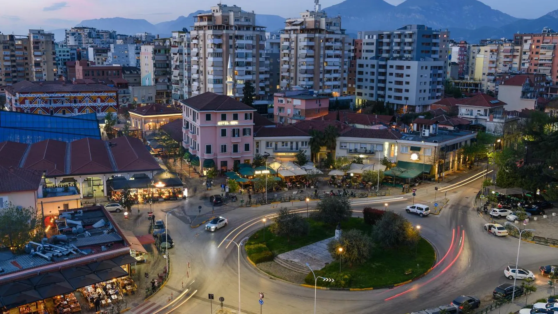 Terrace Tirana Cityscape 2